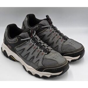 Skechers Men's 12 After Burn M.Fit 2.0 Lace Up Gray Black Trail Running Shoes